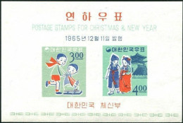 Korea South 1965 SG617 Christmas And New Year MS MNH - Korea, South