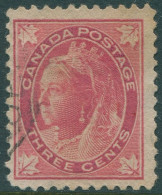 Canada 1897 SG145 3c Red QV Maple-leaves FU - Otros & Sin Clasificación