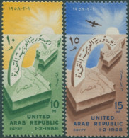 Egypt 1958 SG560-561 Birth Of UAR Set MNH - Otros & Sin Clasificación