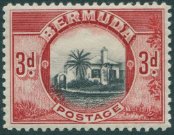 Bermuda 1936 SG103 3d Black And Red Point House MLH - Bermudas