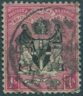 Nyasaland 1895 SG36 1/- Black And Red Arms FU - Malawi (1964-...)