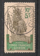 GABON - 1910 - N°YT. 36 - Guerrier 5c Vert - Oblitéré / Used - Usati