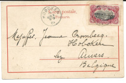 !!! CONGO, CPA DE 1904, DÉPART DE BOMA POUR HOBOKEM (BELGIQUE) - Cartas & Documentos