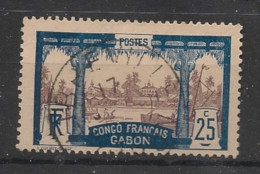 GABON - 1910 - N°YT. 39 - Libreville 25c Bleu - Oblitéré / Used - Usados