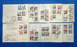 Storia Postale Castelli D'italia Lotto Da 10 Bollettino Pacchi Postali - Collections