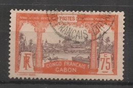 GABON - 1910 - N°YT. 45 - Libreville 75c Rouge-orange - Oblitéré / Used - Usados