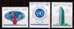 ⁕ Poland / Polska 1957 ⁕ UN - United Nations Mi.998-1000 ⁕ 3v MNH - Nuevos