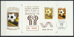 Brazil 1978 Football Soccer World Cup Cover With Vignette - 1978 – Argentine