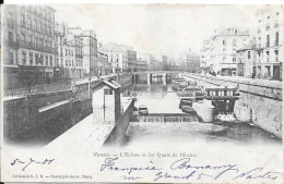 NANTES - L'Ecluse Et Les Quais De L'Erdre (avec Sa Péniche ) - Nantes