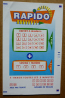 FDJ FRANCAISE DES JEUX - GRILLE LOTO RAPIDO 1999 - SCANS RECTO/VERSO - Billets De Loterie