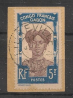 GABON - 1910 - N°YT. 48 - Femme Bantou 5f Bleu - Oblitéré / Used - Gebraucht