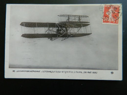 LOCOMOTION AERIENNE                     LEFEBVRE SUR BIPLAN WRIGHT ARIEL A REIMS   ( 25 AOUT 1909 ) - Flieger