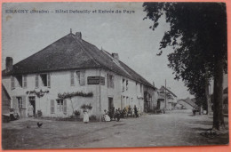 CARTE EMAGNY - 25 - HOTEL DEFEUILLY ET ENTREE DU PAYS - 2 SCANS 19 - Autres & Non Classés