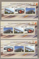 LITHUANIA LATVIA ESTONIA 2012 Trains Bridges  MNH(**) #Lt850 - Treinen