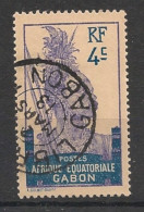 GABON - 1910-18 - N°YT. 51 - Guerrier 4c Bleu - Oblitéré / Used - Usati