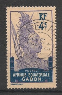 GABON - 1910-18 - N°YT. 51 - Guerrier 4c Bleu - Oblitéré / Used - Oblitérés