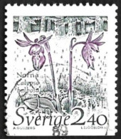 SUEDE 1989 - YT 1549 - Orchidee Calypso - Oblitéré - Used Stamps