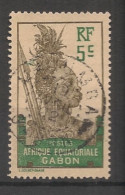 GABON - 1910-18 - N°YT. 52 - Guerrier 5c Vert - Oblitéré / Used - Gebraucht