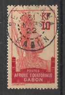 GABON - 1910-18 - N°YT. 53 - Guerrier 10c Rouge - Oblitéré / Used - Used Stamps