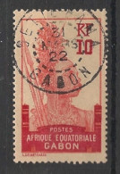 GABON - 1910-18 - N°YT. 53 - Guerrier 10c Rouge - Oblitéré / Used - Oblitérés