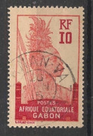 GABON - 1910-18 - N°YT. 53 - Guerrier 10c Rouge - Oblitéré / Used - Gebruikt