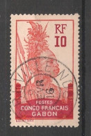 GABON - 1910-18 - N°YT. 53 - Guerrier 10c Rouge - Oblitéré / Used - Gebruikt