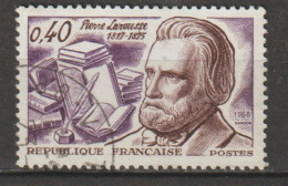 FRANCE : N° 1560 Oblitéré  (Pierre Larousse, Grammairien) - PRIX FIXE - - Used Stamps