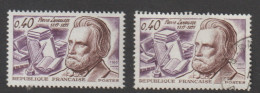 FRANCE : N° 1560 ** Et Oblitéré (Pierre Larousse, Grammairien) - PRIX FIXE - - Unused Stamps