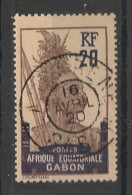 GABON - 1910-18 - N°YT. 55 - Guerrier 20c Brun -olive - Oblitéré / Used - Oblitérés