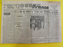 Journal L'Ouest France Du 18 Juin 1945. Guerre épuration De Gaulle Pétain Levant Syrie Maroc Schumann - Altri & Non Classificati