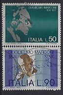 Italy 1974  Guglielmo Marconi  (o) Mi.1438-1439 - 1971-80: Afgestempeld