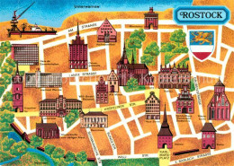 73104969 Rostock Mecklenburg-Vorpommern Stadtplan Illustration Rostock - Rostock