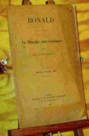 MONTESQUIOU  Leon De  - BONALD - UNE PHILOSOPHIE CONTRE REVOLUTIONNAIRE - 1901-1940