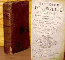 DU PIN Louis-Ellies   - HISTOIRE DE L'EGLISE EN ABREGE - TOME 2 - DES TROIS PREMIERS SIECLES - 1701-1800