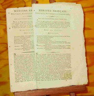 COLLECTIF   - MERCURE FRANCAIS POLITIQUE, HISTORIQUE ET LITTERAIRE - 15 DECEMBRE 17 - 1701-1800