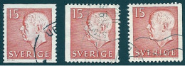 Schweden, 1961, Michel-Nr. 468 A+Dl+Dr, Gestempelt - Oblitérés