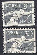 Schweden, 1954, Michel-Nr. 388 A+Dr, Gestempelt - Gebruikt