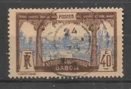 GABON - 1910-18 - N°YT. 59 - Libreville 40c Brun Et Bleu - Oblitéré / Used - Gebraucht