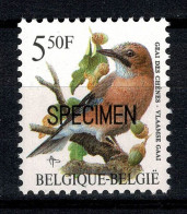 Belgique 2526 Buzin Specimen école Postale Année 1993 Rare - Used Stamps