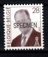 Belgique 2661 Albert II Specimen école Postale Année 1996 Rare - Used Stamps