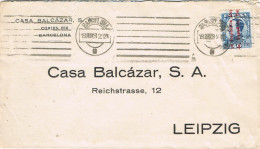 55043. Carta BARCELONA 1932. Alfonso XIII Sobrecarga Republica. Rodillo Mudo - Briefe U. Dokumente