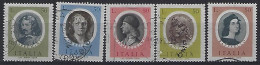 Italy 1974  Kunstlerportrats  (o) Mi.1442-1446 - 1971-80: Used