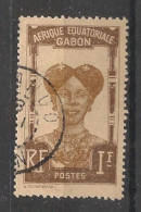 GABON - 1910-18 - N°YT. 63 - Femme Bantou 1f Brun - Oblitéré / Used - Usati