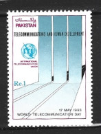 PAKISTAN. N°812 De 1993. Journée Mondiale Des Télécommunications. - Telekom