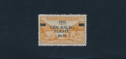 1933 - Terranova - New Foundland - "Generale Balbo Flight $ 4.50" - MNH** Certificato Giulio Bolaffi - Otros & Sin Clasificación