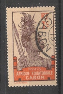 GABON - 1910-18 - N°YT. 49 - Guerrier 1c Orange - Oblitéré / Used - Usados