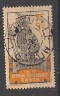 GABON - 1922 - N°YT. 82 - Guerrier 5c Jaune-orange - Oblitéré / Used - Usados