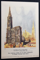 GERMANY THIRD 3rd REICH ORIGINAL RARE WILLRICH VDA MAXI CARD PRINT STRASBOURG - Weltkrieg 1939-45