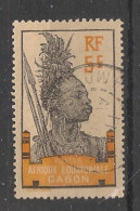 GABON - 1922 - N°YT. 82 - Guerrier 5c Jaune-orange - Oblitéré / Used - Usados