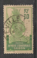 GABON - 1922 - N°YT. 83 - Guerrier 10c Vert - Oblitéré / Used - Used Stamps